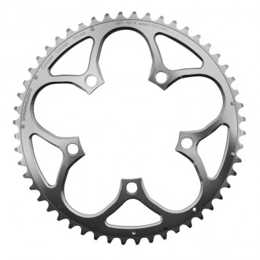 PLATEAU ROUTE 5BRA D.110 STRONGLIGHT 52DTS EXTERIEUR ARGENT ALU 7075 TYPE SHIMANO 9/10V. 3700223705160
