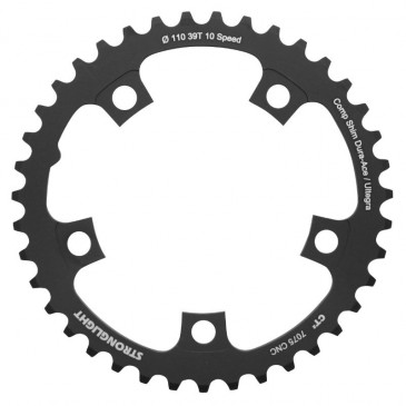 CHANRING FOR ROAD BIKE-5 arms- 39T. Ø110 "INNER" TYPE ULTEGRA 6750 BLACK CT2 STRONGLIGHT 10 Speed 3700223709946