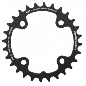 CHAINRING FOR MTB 28T. Ø80 - 2X10 "INNER" BLACK CT2 STRONGLIGHT -4 ARMS- 10 Speed SRAM - NON THREADED - Thickness 3,5 mmm 3700223710393