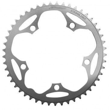 PLATEAU ROUTE 5BRA D.130 STRONGLIGHT DURAL 49DTS ARGENT TYPE SHIMANO 8/9V. 3700223700448