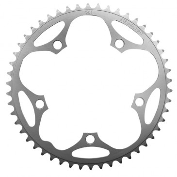 PLATEAU ROUTE 5BRA D.130 STRONGLIGHT DURAL 50DTS ARGENT TYPE SHIMANO 8/9V. 3700223700455