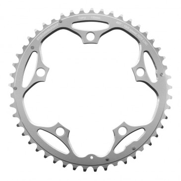PLATEAU ROUTE 5BRA D.130 STRONGLIGHT 49DTS EXTERIEUR ARGENT ALU 7075 TYPE SHIMANO 9/10V. 3700223703746