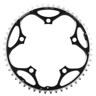 PLATEAU ROUTE 5BRA D.130 STRONGLIGHT 51DTS EXTERIEUR NOIR ALU 7075 TYPE SHIMANO 11/10V. 3700223714582