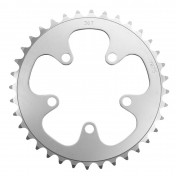 CHANRING FOR ROAD BIKE-5 arms- 36T. Ø74 TRIPLE SILVER -ALUMINIUM- 7075 STRONGLIGHT 9/10 Speed 3700223704217