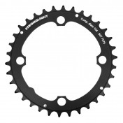 CHAINRING FOR MTB- Ø104 - 4arms-FOR TRIPLE- 34T. Ø104 BLACK MIDDLE STRONGLIGHT ZICRAL .Thickness 4mm- 8/9 Speed. 3700223701209