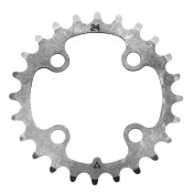 CHAINRING FOR MTB-FOR TRIPLE- 24T. Ø64 "INNER" SILVER STEEL - STRONGLIGHT -4 ARMS-8/9 Speed 3700223701384