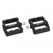 FLAT PEDAL FOR MTB/DOWNHILL/ BMX SWITCH RESIN BLACK - Ø 9/16 WITH SILVER GRIP PINS (PAIR) 8013271292601