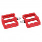 FLAT PEDAL FOR MTB/DOWNHILL/ BMX SWITCH RESIN RED - Ø 9/16 WITH SILVER GRIP PINS (PAIR) 8013271301426