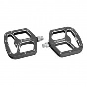 FLAT PEDAL FOR MTB/DOWNHILL/ BMX SWITCH ALUMINIUM SILVER - Ø 9/16 WITH SILVER GRIP PINS (PAIR) 8013271311890