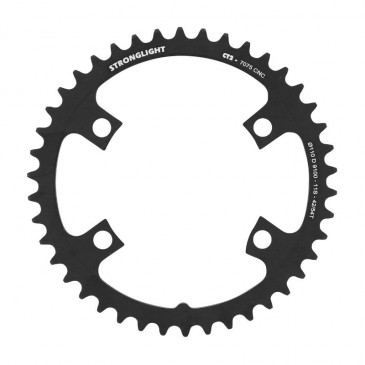 PLATEAU ROUTE 4BRA D.110 POUR SHIMANO DURA-ACE 9100 STRONGLIGHT 42DTS INTERIEUR NOIR CT2 11V. POUR EXTERIEUR 54DTS 3700223720279