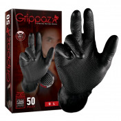 WORK SHOP GLOVES NITRILE "FISH SCALE" - CHEMICALS, OILS, FUELS RESISTANT - BLACK EURO 8 (M) (25 PAIRS IN BOX) 5391515867611