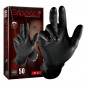 WORK SHOP GLOVES NITRILE "FISH SCALE" - CHEMICALS, OILS, FUELS RESISTANT - BLACK EURO 8 (M) (25 PAIRS IN BOX) 5391515867611