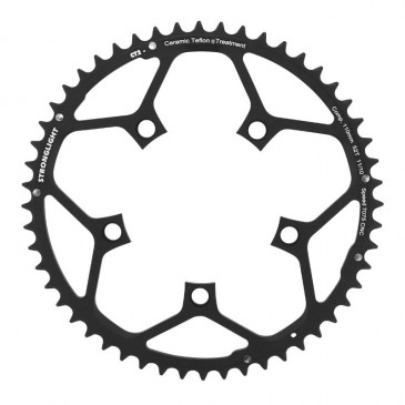 PLATEAU ROUTE 5BRA D.110 STRONGLIGHT CT2 52DTS EXTERIEUR NOIR TYPE SHIMANO 10/11V. 3700223706648