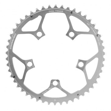 PLATEAU ROUTE 5BRA D.110 STRONGLIGHT ULTRA TORQUE 50DTS EXTERIEUR CAMPAGNOLO ARGENT ALU 7075 3700223705016