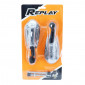 RETROVISEUR SCOOT REPLAY X-RUN CHROME (PAIRE) 3700948039069