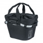 PANIER AVANT TOILE BASIL 2DAY 15L NOIR AVEC ANSE FIXATION CLIP AUTOMATIQUE SUR PORTE BAGAGE COMPATIBLE KLICKFIX NON INCLU 8715019112522