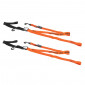 CARRYING STRAP FOR MOTORCYCLE - RTECH WITH SNAPHOOKS - ORANGE 38mm x 2,1M (TRACTION RESISTANCE 550KG) (SOLD PER PAIR)