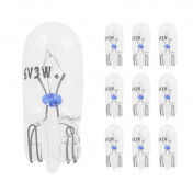 AMPOULE/LAMPE STANDARD 6V 3W CULOT W2,1x9,5d NORME W3W T10 WEDGE BLANC (COMPTEUR ET CLIGNOTANTS) (BOITE DE 10) -FLOSSER- 4018354003123