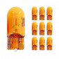 LIGHT BULB 12V 5W STANDART W5W FOOT W2,1x9,5D WEDGE- AMBER (DASHBOARD LIGHT +TURN LIGHTS) (SOLD PER 10) -FLOSSER- 4018354001846