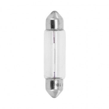 LIGHT BULB 12V 10W STANDART C5W FOOT SV 8.5-11X40 (TUBULAR) CLEAR (PARKING LIGHT) (SOLD PER UNIT) -FLOSSER- 4018354000856