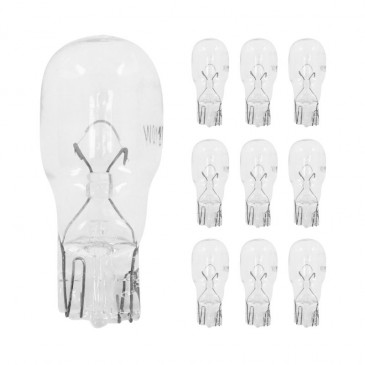 LIGHT BULB 12V 10W STANDART W10W FOOT W1,2x9,5D WEDGE CLEAR (TURN LIGHT) (SOLD PER 10) -SELECTION P2R- 3700948066171