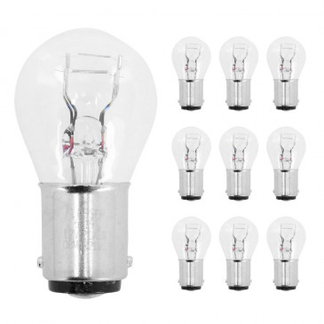 LIGHT BULB 12V 21/5W FOOT BA15D STANDARD (10 IN A BOX) -FLOSSER-