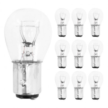 LIGHT BULB 6V 21/5W STANDART 21/5 FOOT BAY15D CLEAR (TAIL+BRAKE LIGHT) (SOLD PER 10) -SELECTION P2R- 3700948065921