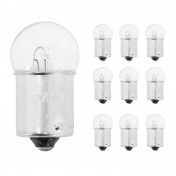 AMPOULE/LAMPE STANDARD 6V 10W CULOT BA15s NORME R10W GRAISSEUR BLANC (FEU DE POSITION) (BOITE DE 10) -P2R- 3700948065907