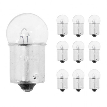 LIGHT BULB 6V 10W STANDART R10W FOOT BA15S - CLEAR (PARKING LIGHT) (SOLD PER 10) -SELECTION P2R- 3700948065907