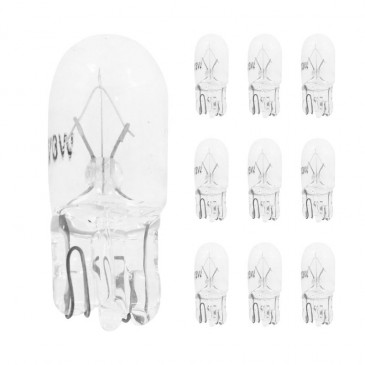 LIGHT BULB 12V 3W STANDART T10 FOOT W2,1x9,5D WEDGE CLEAR (DASHBOARD LIGHT +TURN LIGHT) (SOLD PER 10) -SELECTION P2R- 3700948066003