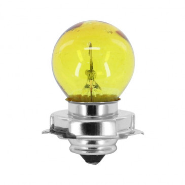 AMPOULE/LAMPE STANDARD 6V 15W CULOT P26s BULB S3 JAUNE (PROJECTEUR) (VENDU A L'UNITE) -FLOSSER-