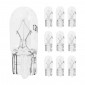 AMPOULE/LAMPE STANDARD 12V 5W CULOT W2,1x9,5d NORME W5W T10 WEDGE BLANC (COMPTEUR ET CLIGNOTANT) (BOITE DE 10) -P2R- 3700948066096
