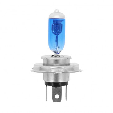 AMPOULE/LAMPE HALOGENE H4 12V 60/55W PERFORMNCE CULOT P43t BLEU (ECLAIRAGE SUPER BLANC) (PROJECTEUR) (VENDU A L'UNITE) -P2R-**