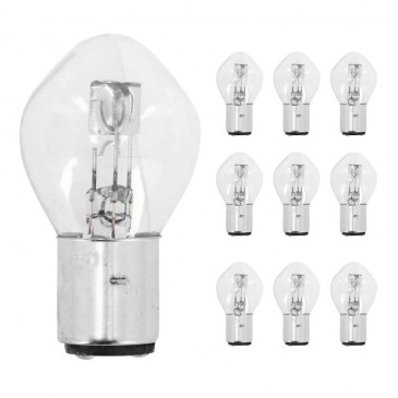 AMPOULE/LAMPE STANDARD 12V 35/35W CULOT BA20d BULB B35 BLANC (PROJECTEUR) (BOITE DE 10) -P2R-