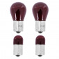 AMPOULE/LAMPE STANDARD 12V 21W NORME P21W CULOT BA15s + 12V 10W NORME R10W CULOT BA15s ROUGE (GLIGNOTANTS) (2+2) -REPLAY- 8002565039640