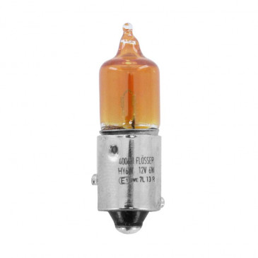 LIGHT BULB 12V 6W STANDART H6W FOOT BAZ9S - HALOGEN ORANGE (TURN LIGHT) (SOLD PER UNIT) -FLOSSER- 4018354010305