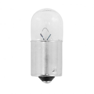 LIGHT BULB 12V 10W STANDART R10W FOOT BA15S - CLEAR (PARKING LIGHT) (SOLD PER UNIT) -FLOSSER-