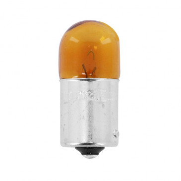 AMPOULE/LAMPE STANDARD 12V 10W CULOT BAU15s NORME RY10W GRAISSEUR ORANGE (FEU DE POSITION) (ERGOT DECALE) (VENDU A L UNITE) -FLOSSER-