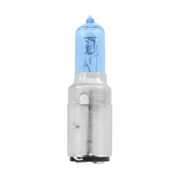 AMPOULE/LAMPE HALOGENE 12V 35/35W CULOT BA20d BULB S2 BLEU (PROJECTEUR) (VENDU A L'UNITE) -FLOSSER-