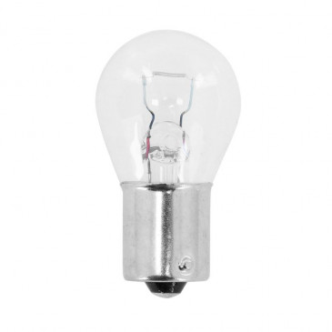 AMPOULE/LAMPE STANDARD 12V 21W CULOT BA15s NORME P21W GRAISSEUR BLANC (CLIGNOTANT OU STOP) (VENDU A L UNITE) -FLOSSER-