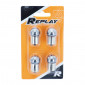 AMPOULE/LAMPE STANDARD 12V 10W CULOT BA15s NORME R10W GRAISSEUR CHROME/ROUGE (CLIGNOTANT) (x4) ** -REPLAY- 3700948030059