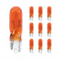 AMPOULE/LAMPE STANDARD 12V 2W CULOT W2x4,6d NORME W2W WEDGE ORANGE (COMPTEUR ET CLIGNOTANT) (BOITE DE 10) (LAMPE POUR SCOOTER PEUGEOT) -P2R-