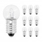 AMPOULE/LAMPE STANDARD 6V 6W CULOT E-10 GRAISSEUR BLANC A VISSER (FEU DE POSITION) (BOITE DE 10) -P2R- 3700948065891