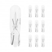 AMPOULE/LAMPE STANDARD 12V 1,2W CULOT W2x4,6d BULB T5 WEDGE BLANC (COMPTEUR) (BOITE DE 10) -P2R- 3700948065969