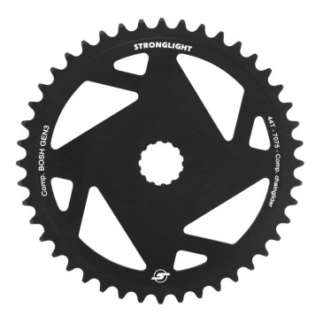 PLATEAU VAE/E-BIKE DIRECT MOUNT POUR BOSCH STRONGLIGHT -3- 44DTS MONO NOIR ALU 7075 (3ème GENERATION) 3700223721825