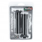 GRIP- DOMINO ORIGINAL - ON ROAD - SUZUKI STYLE - BLACK - Left long 124 mm /Right long 123 mm (PAIR) 8033900017207