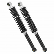 SHOCK ABSORBERS FOR MOPED - ADJUSTABLE - BLACK (CENTRES 360mm) Per pair - P2R SELECTION. 3701213428823