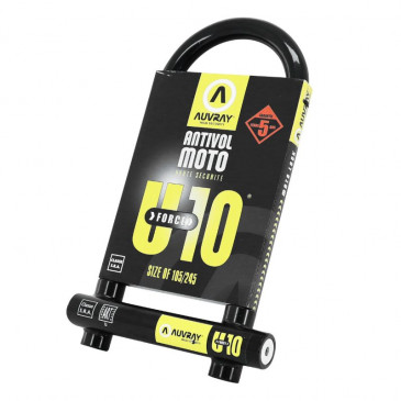 ANTITHEFT- U-LOCK AUVRAY FORCE10 105x245mm (Ø 18mm) (SRA APPROVED)