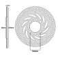 DISQUE DE FREIN ADAPTABLE HONDA 125 PCX 2009>2021 AV, 125 SH MODE 2014>2022 AV, 110 VISION 2010>2021 AV NOIR/ARGENT (EXT 220mm - INT 58mm - 4 TROUS) -P2R- 3700948210260