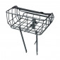 LUGGAGE RACK-FRONT- BASIL PORTLAND DECK - ON STAYS WITH BASIL BASKET ALUMINIUM (25 lt) ALUMINIUM MATT BLACK - ADJUSTABLE 28''/26" ( MAX LOAD 10KGS) (43x36x23cm)